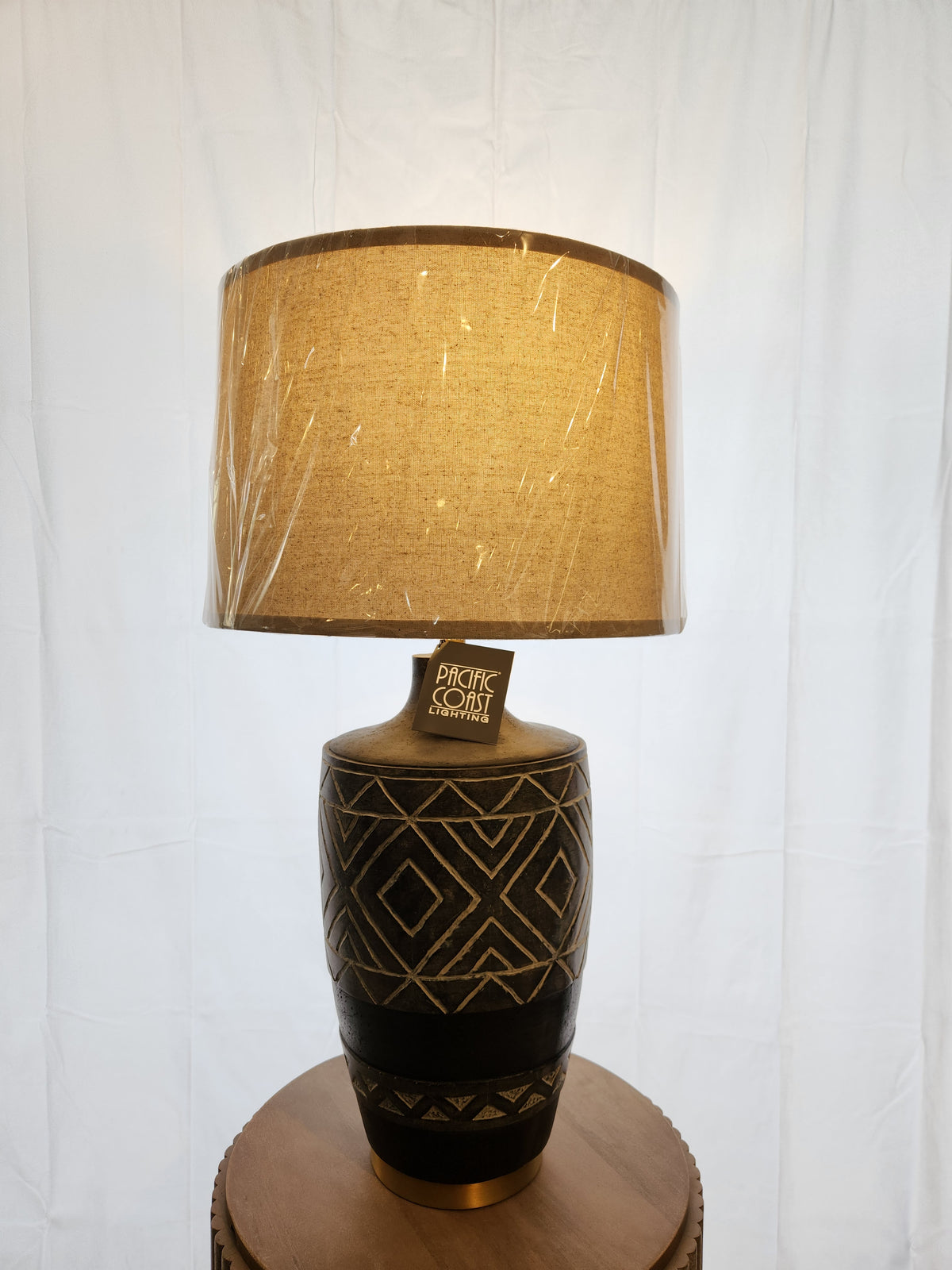 The Pacific Coast 73M52 Mesa Table Lamp features ethnic ceramic patterns, adding charm to your home decor.