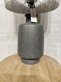 The Adesso Lamp Skylar Table Lamp features ambient lighting with a gray ceramic base and modern industrial style.