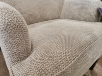 Close-up of the Dason Stone 31-03 Chair by Superstyle, featuring textured beige upholstery and traditional design.