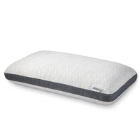 The Beauty-rest Absolute Relaxation Luxury Pillow features ventilated memory foam and dark gray mesh sides.