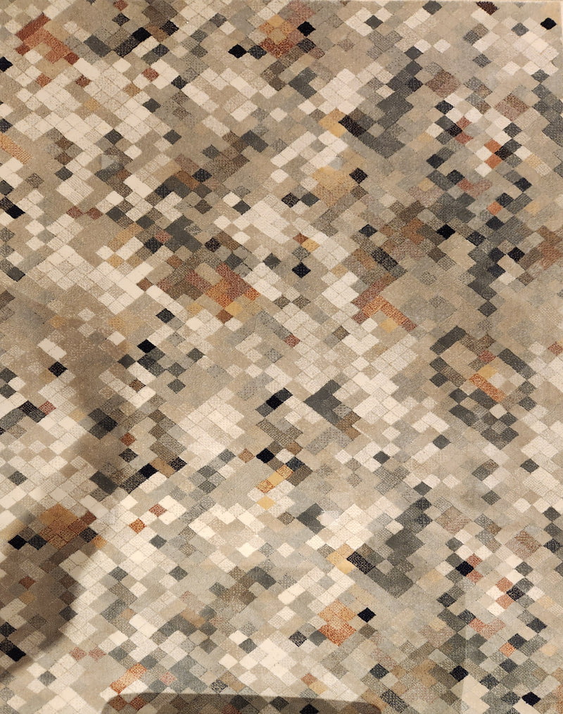 The Kalora Abbey 33012/160 5'1"x7'7" area rug features multicolor geometric squares for modern home decor.