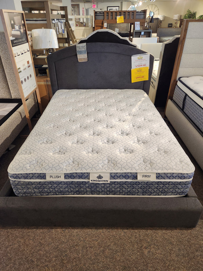 The KingsDown Paris 2 ET Plush Mattress offers plush comfort on one side and firm support on the other.
