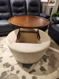 The Decor-rest 6415 Lift Top Storage Ottoman/Coffee Table offers hidden storage and style for your space.