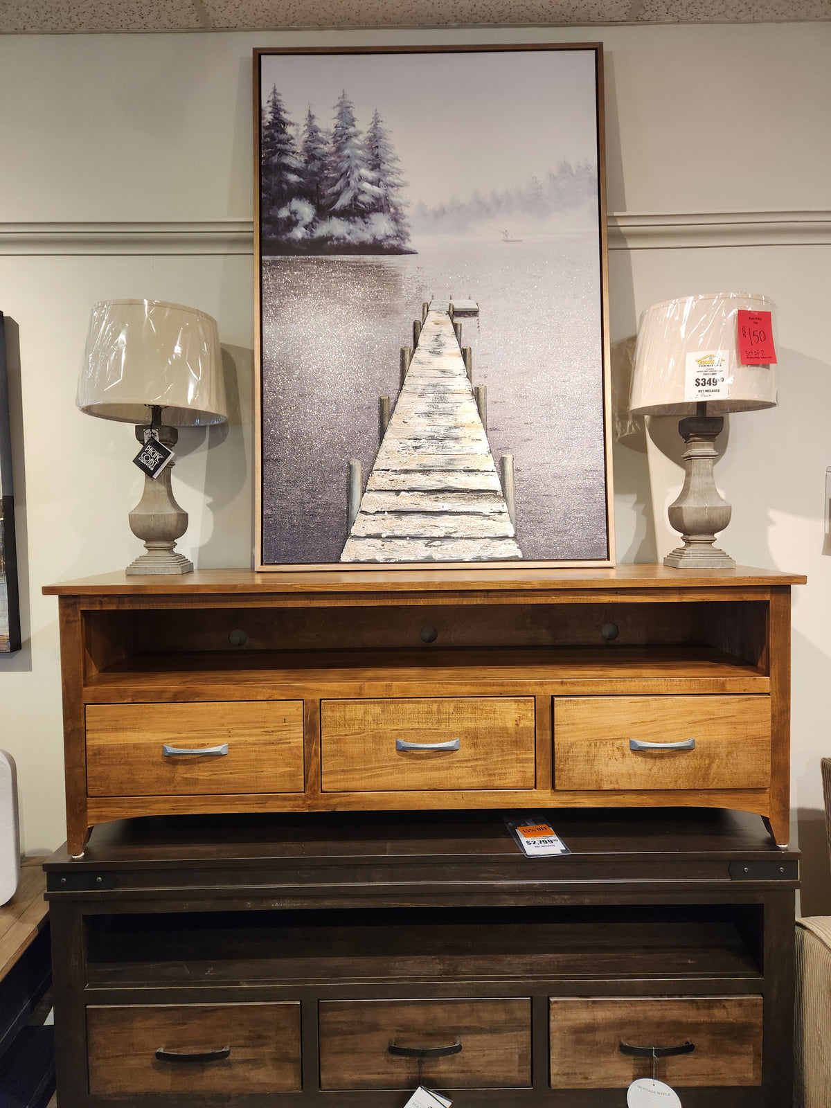 Handstone’s Glengarry HDTV Cabinet showcases handcrafted workmanship in a sleek, practical design.