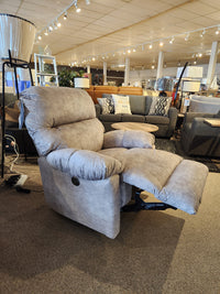 The Best 7MP84 Ellisport Power Space Saver Recliner with extended footrest is featured in a stylish showroom.