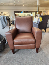 La-Z-Boy 431 Scarlett High-Leg Recliner on carpet in showroom, with chairs and La-Z-Boy sign in background.
