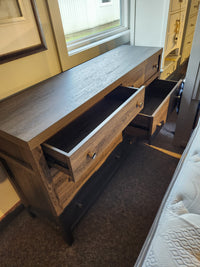 The Magnussen B6308 - Merrifield Dresser features oak veneer and three drawers, perfect for any modern bedroom.