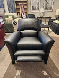 Leather Craft 698 Reclining Chair with extended footrest and hardwood frame on showroom display.