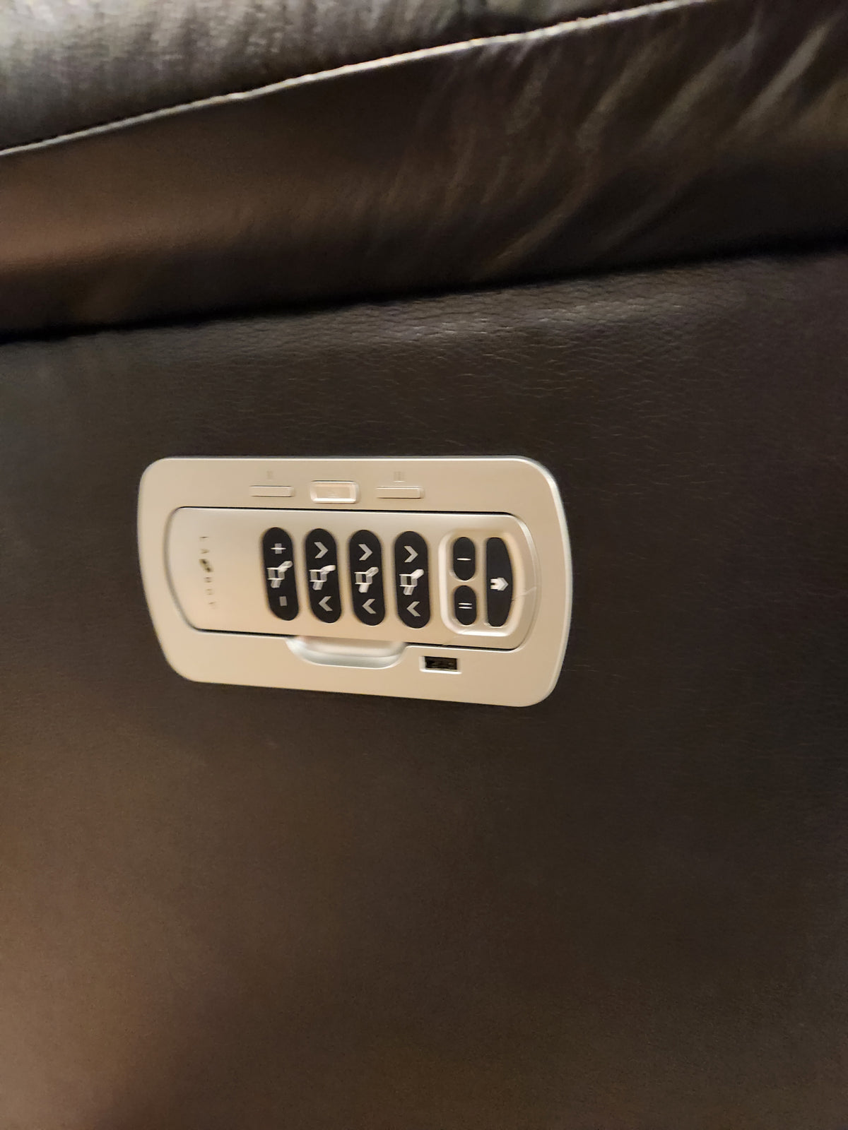521 James Power Leather Rocker Recliner