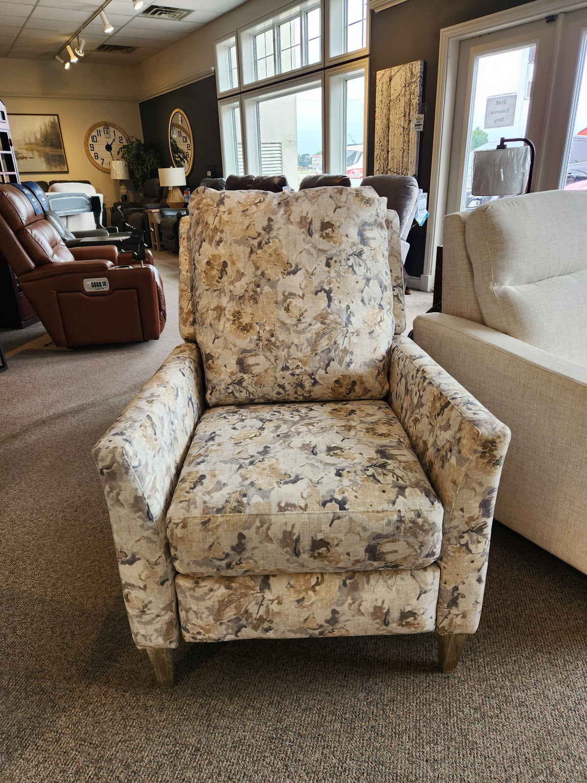 457 Audrey High Leg Reclining Chair w/ Headrest