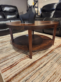 Stockholm Round Coffee Table with Shelf