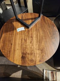 Stockholm Round End Table with Shelf