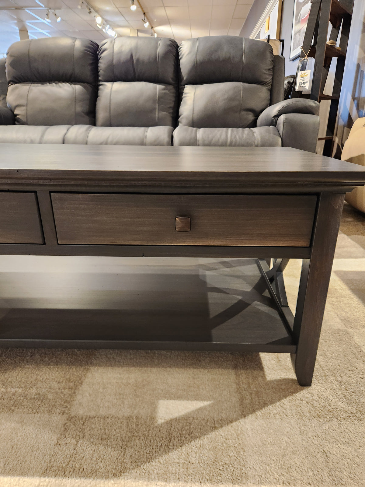 FL2346 Florence Coffee Table With 2 Drawers and Shelf