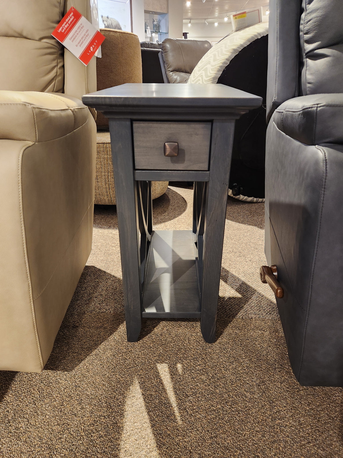 FL23 Florence Chairside End Table With Drawer and Shelf
