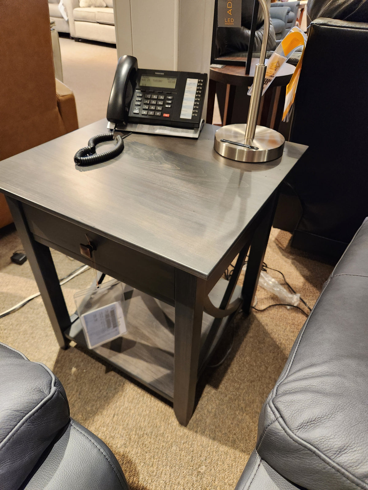 FL23 Florence End Table With Drawer and Shelf