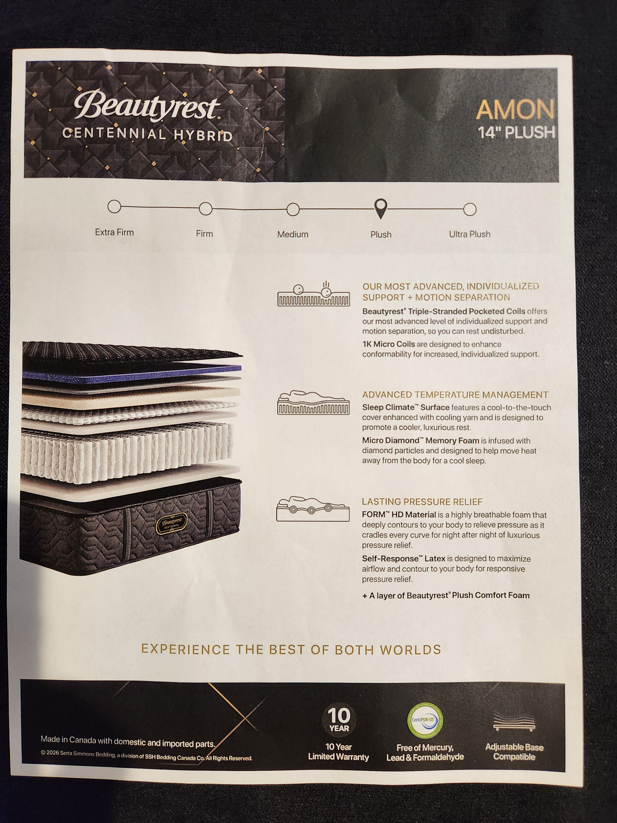 Beauty-rest Amon Hybrid Plush Mattress