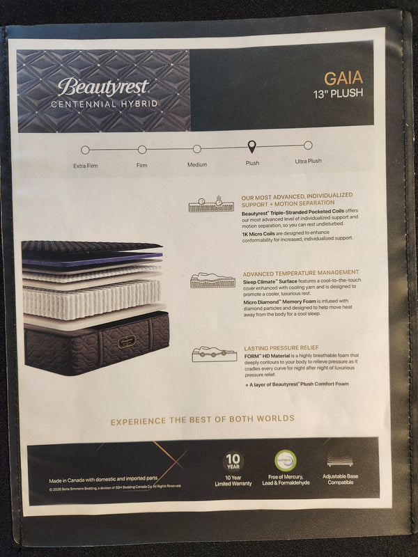 Beauty-rest Gaia Hybrid Plush Mattress
