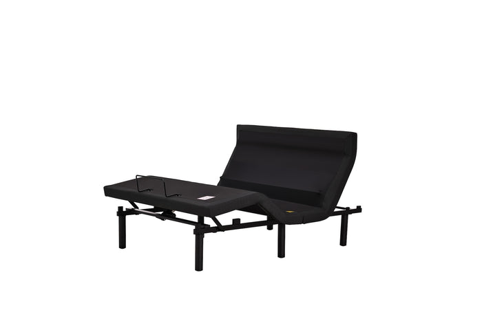 Fashion Tranquility Adjustable Base: black bed frame with head/foot elevation and wireless remote.