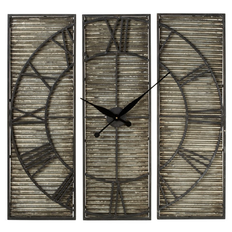 150769 Galvanized Panel Wall Clock