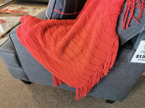Florence Red Throw