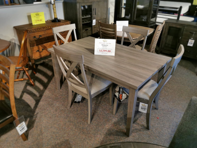 Ashley D291 Parellen Dining Table with six chairs, available for $1299.00.