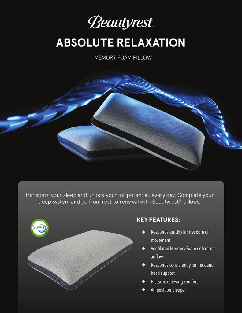 Beautyrest Absolute Relaxation Pillow - Standard | Memory Foam