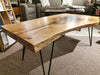Spalted Maple Live-edge Blue Epoxy 'Pond' Table 48" Long