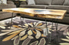 Spalted Maple Live-edge Blue Epoxy 'Pond' Table 48" Long