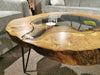 32.5" Round Spalted Maple Glass 'Pond' Table