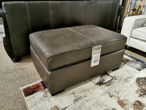 3900 Leather Storage Ottoman