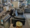 W-1429 Black Swing-Arm Floor Lamp