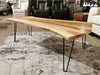 49.5" Maple Live Edge Table with Clear Epoxy