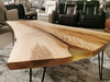 49.5" Maple Live Edge Table with Clear Epoxy