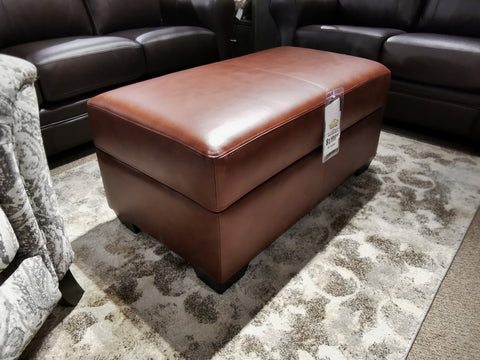 Leather Storage Ottoman