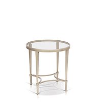 Mitzi Round Glass Top End Table