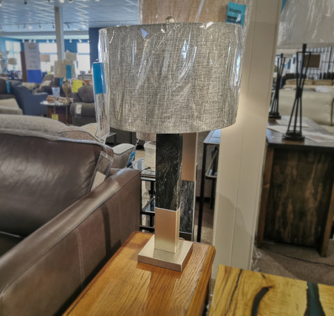 LL1391 Steel & Stone Table Lamp