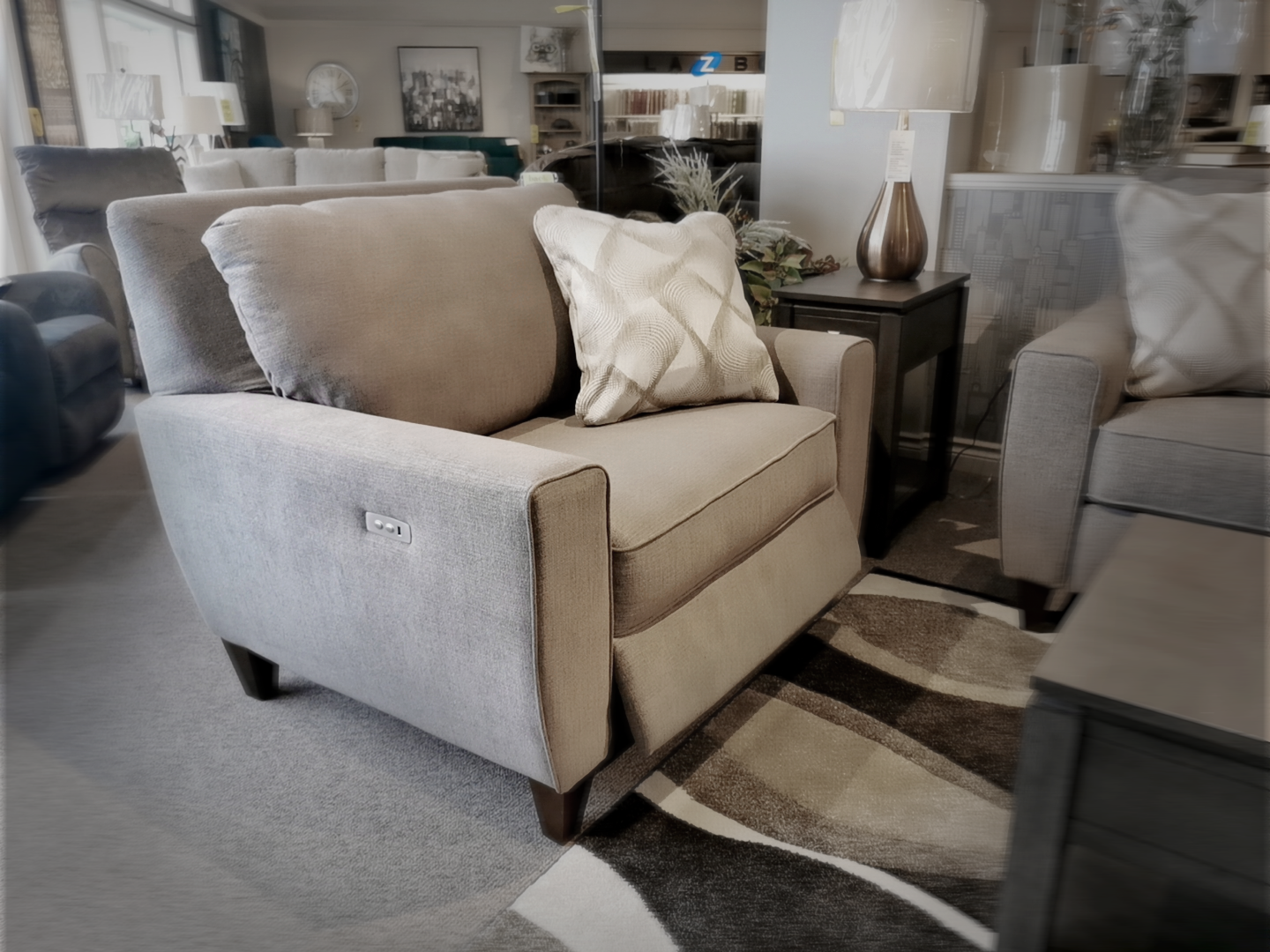897 Edie Power Reclining Chair And A Half Conway Furniture