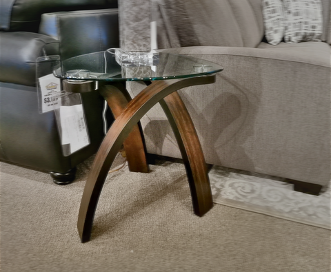 T 1396 Allure Glass End Table