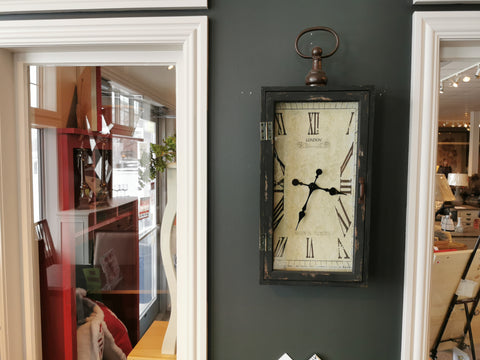 63041 Watterson Black Wooden Wall Clock