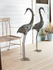 Metal Blue Heron Sculptures