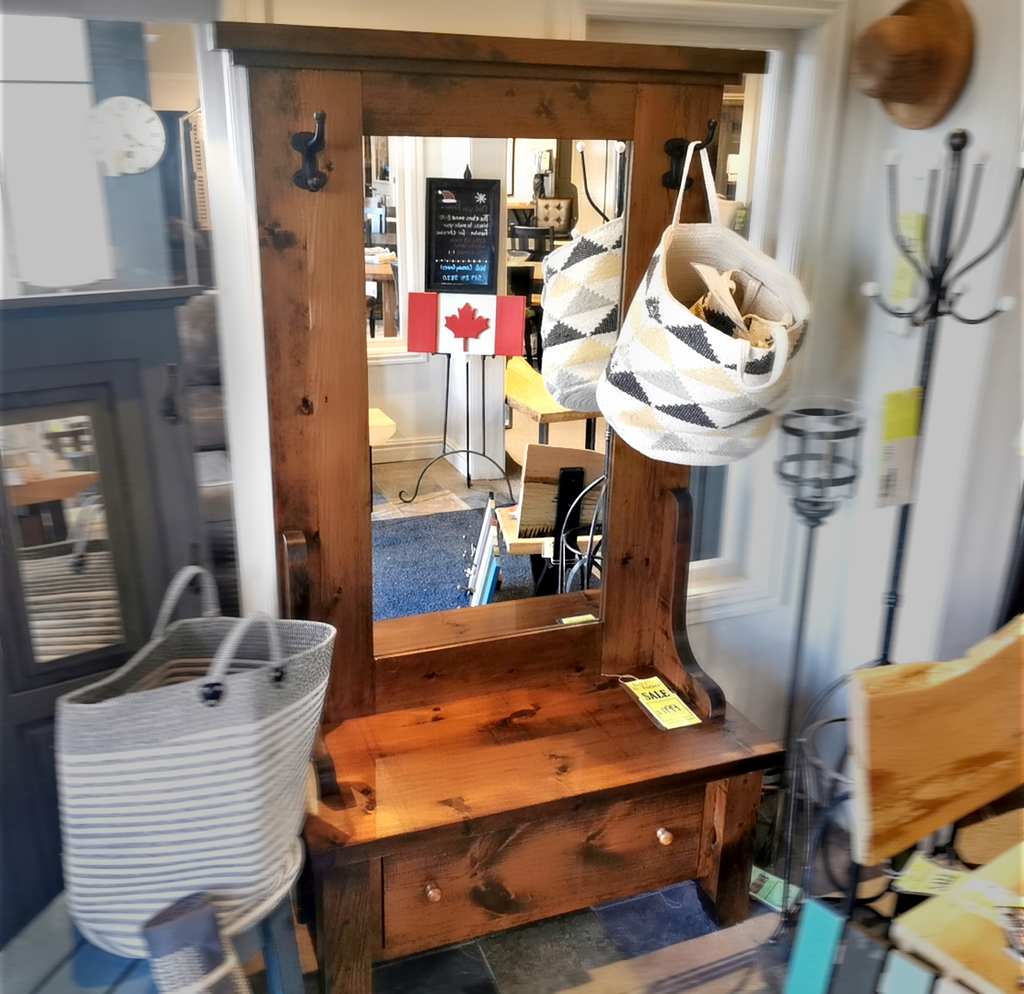 Pine Hall Stand with Storage Drawers Munros Conway Furniture