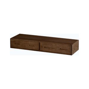 The Crate B4921 2 Drawer Storage Unit features a rectangular design with horizontal handles, ideal for under bed storage.